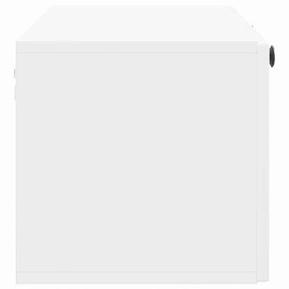 Mobile Porta TV da Muro Bianco Lucido 98 x 31 x 30 cm | homemem39