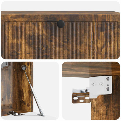 Mobile Porta TV da Muro Rovere Fumo 98 x 31 x 30 cm