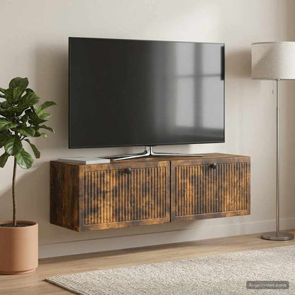 Mobile Porta TV da Muro Rovere Fumo 98 x 31 x 30 cm
