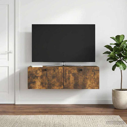 Mobile Porta TV da Muro Rovere Fumo 98 x 31 x 30 cm