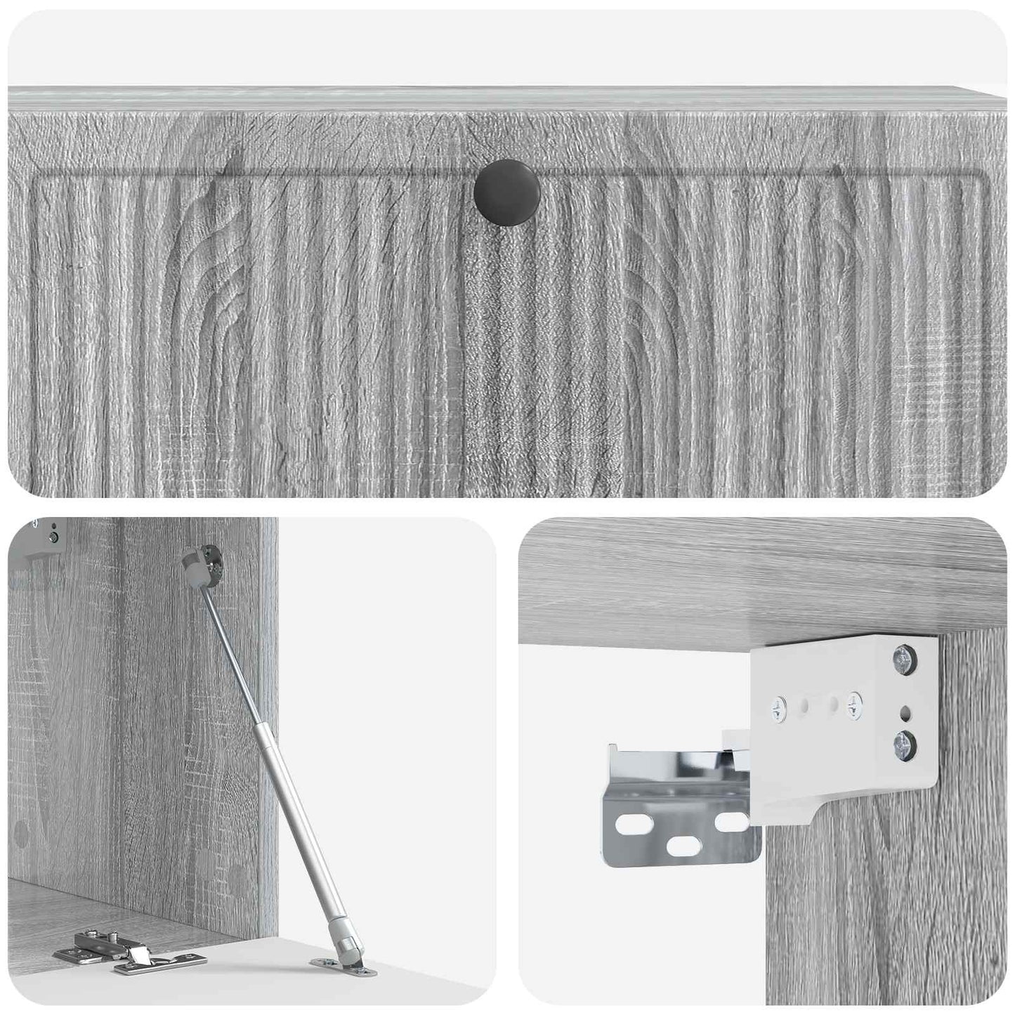 Mobile Porta TV da Muro Grigio Sonoma 98 x 31 x 30 cm