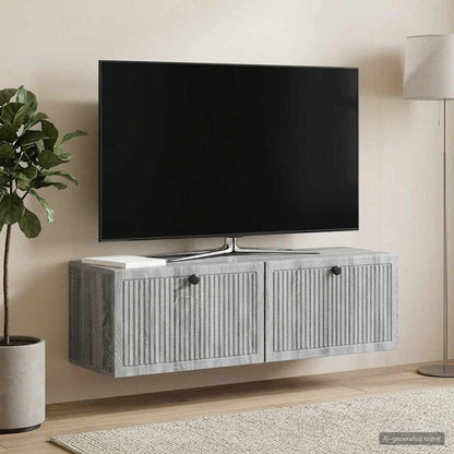 Mobile Porta TV da Muro Grigio Sonoma 98 x 31 x 30 cm