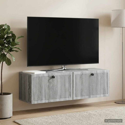 Mobile Porta TV da Muro Grigio Sonoma 98 x 31 x 30 cm
