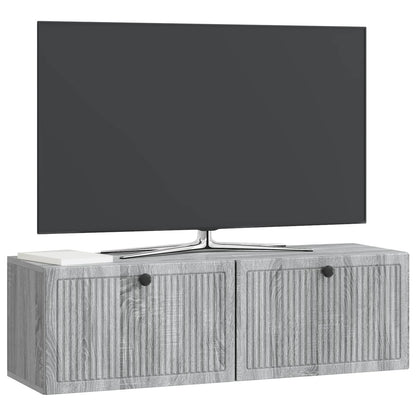 Mobile Porta TV da Muro Grigio Sonoma 98 x 31 x 30 cm | homemem39