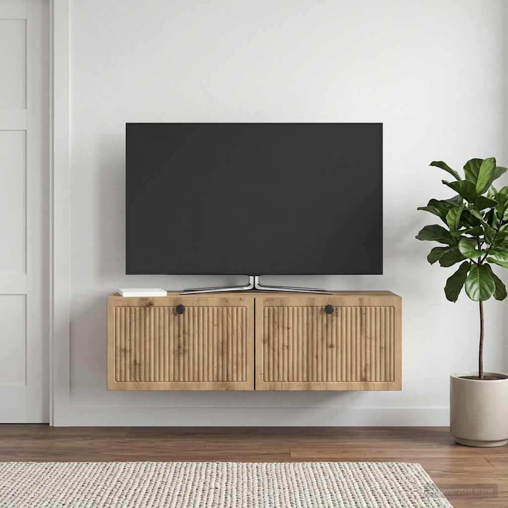Mobile Porta TV da Muro Rovere Artigianale 98 x 31 x 30 cm