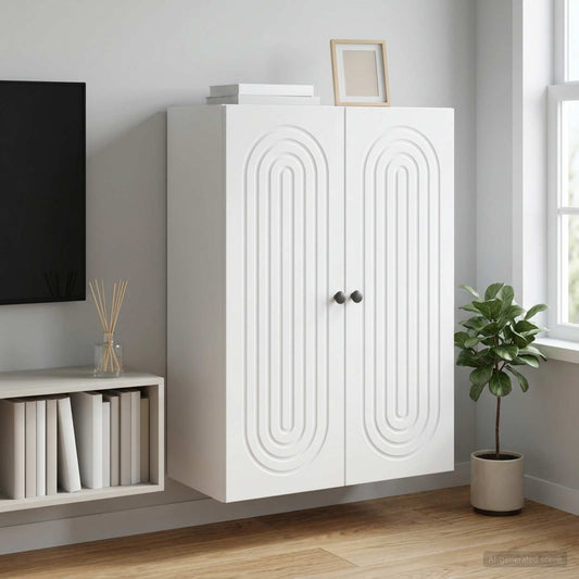 Mobiletto a muro Bianco 66 x 34,5 x 90 cm Legno ingegnerizzato | homemem39