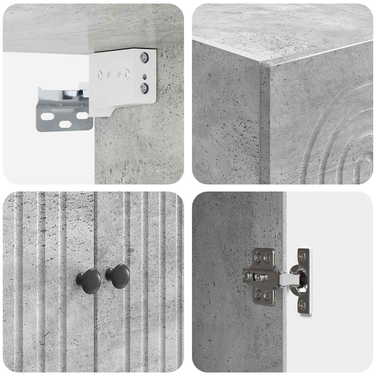 Mobiletto a muro Grigio Cemento 66 x 34,5 x 90 cm | homemem39