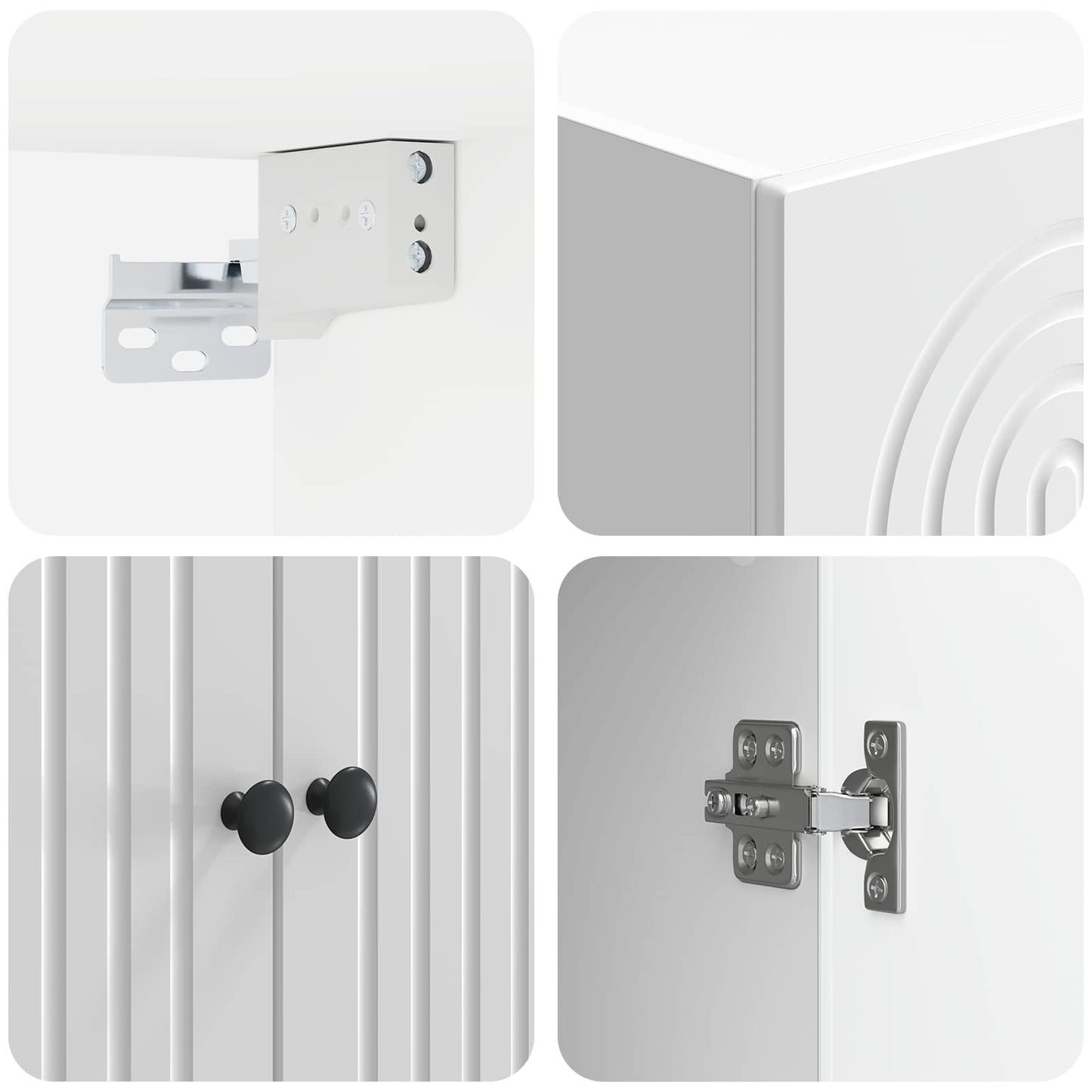 Mobiletto a muro Bianco Lucido 66 x 34,5 x 90 cm | homemem39