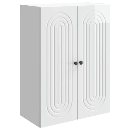 Mobiletto a muro Bianco Lucido 66 x 34,5 x 90 cm | homemem39