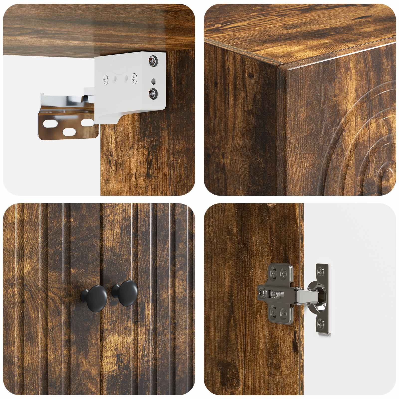 Mobiletto a muro Rovere Fumo 66 x 34,5 x 90 cm | homemem39