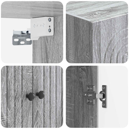 Mobiletto a muro Sonoma grigio 66 x 34,5 x 90 cm | homemem39