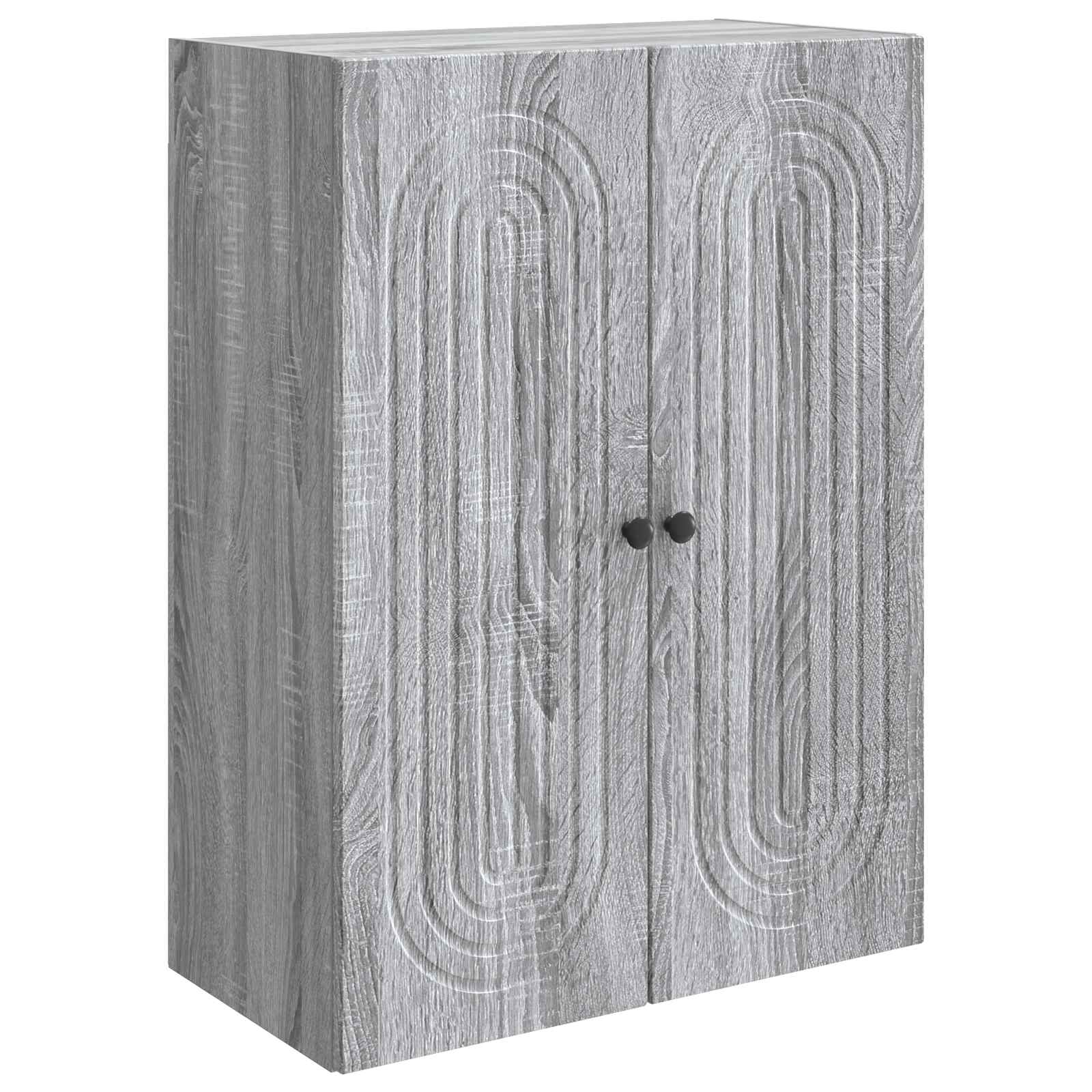 Mobiletto a muro Sonoma grigio 66 x 34,5 x 90 cm | homemem39