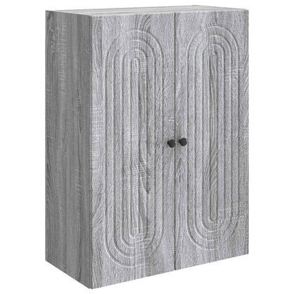 Mobiletto a muro Sonoma grigio 66 x 34,5 x 90 cm | homemem39