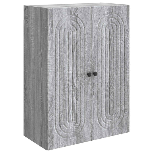 Mobiletto a muro Sonoma grigio 66 x 34,5 x 90 cm | homemem39