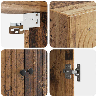 Mobiletto a muro Legno antico 66 x 34,5 x 90 cm | homemem39