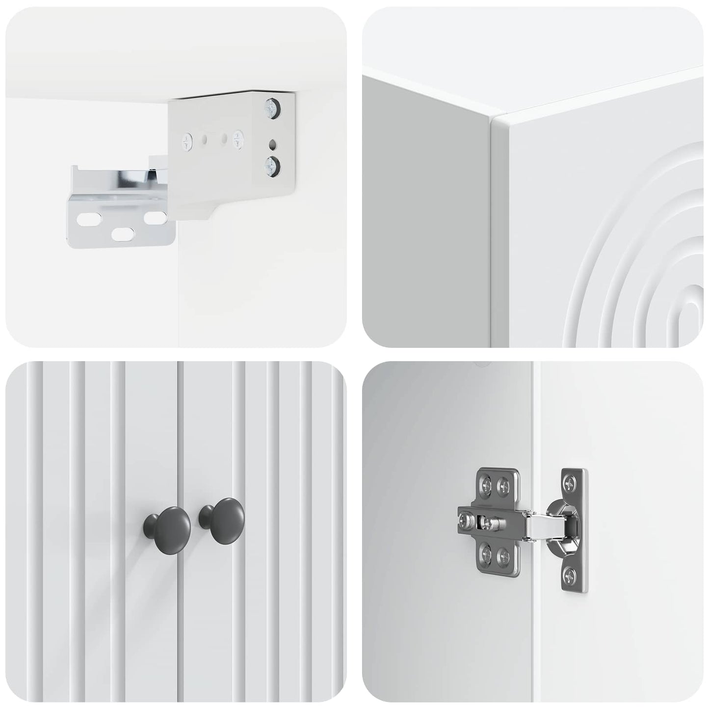 Mobiletto a muro Bianco 59 x 31 x 60 cm Legno ingegnerizzato | homemem39