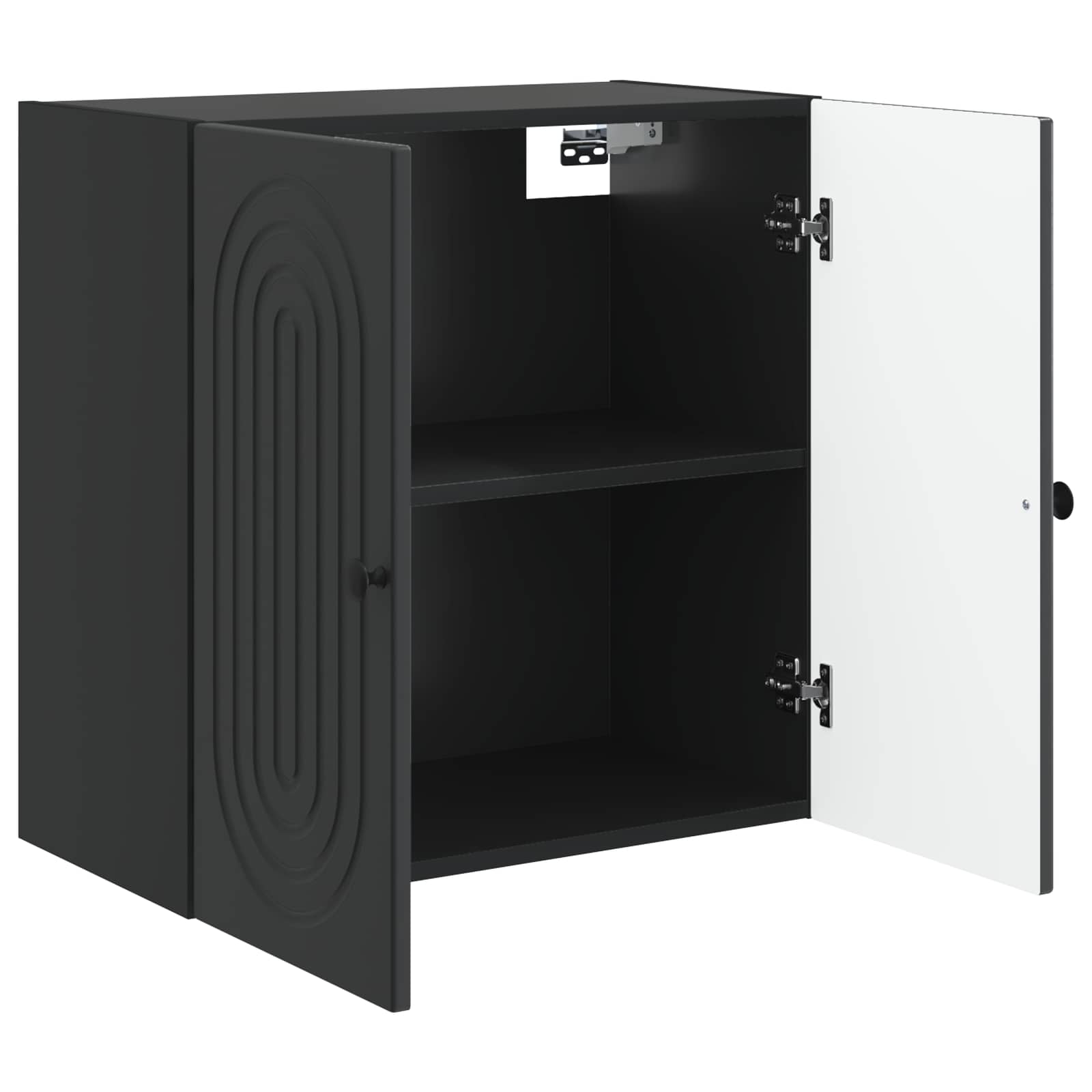 Mobiletto a muro Nero 59 x 31 x 60 cm Legno ingegnerizzato | homemem39