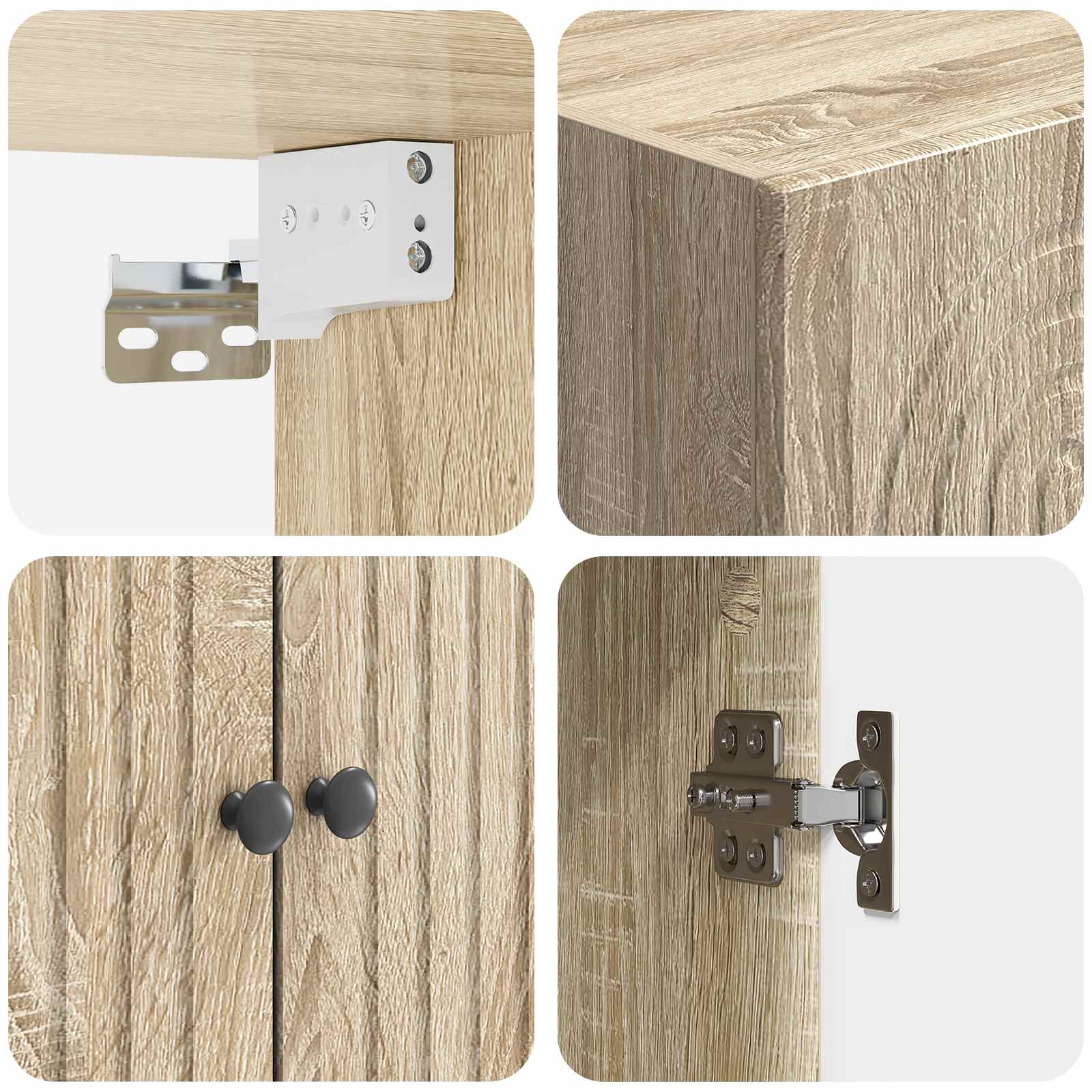 Mobiletto a muro Rovere Sonoma 59 x 31 x 60 cm | homemem39