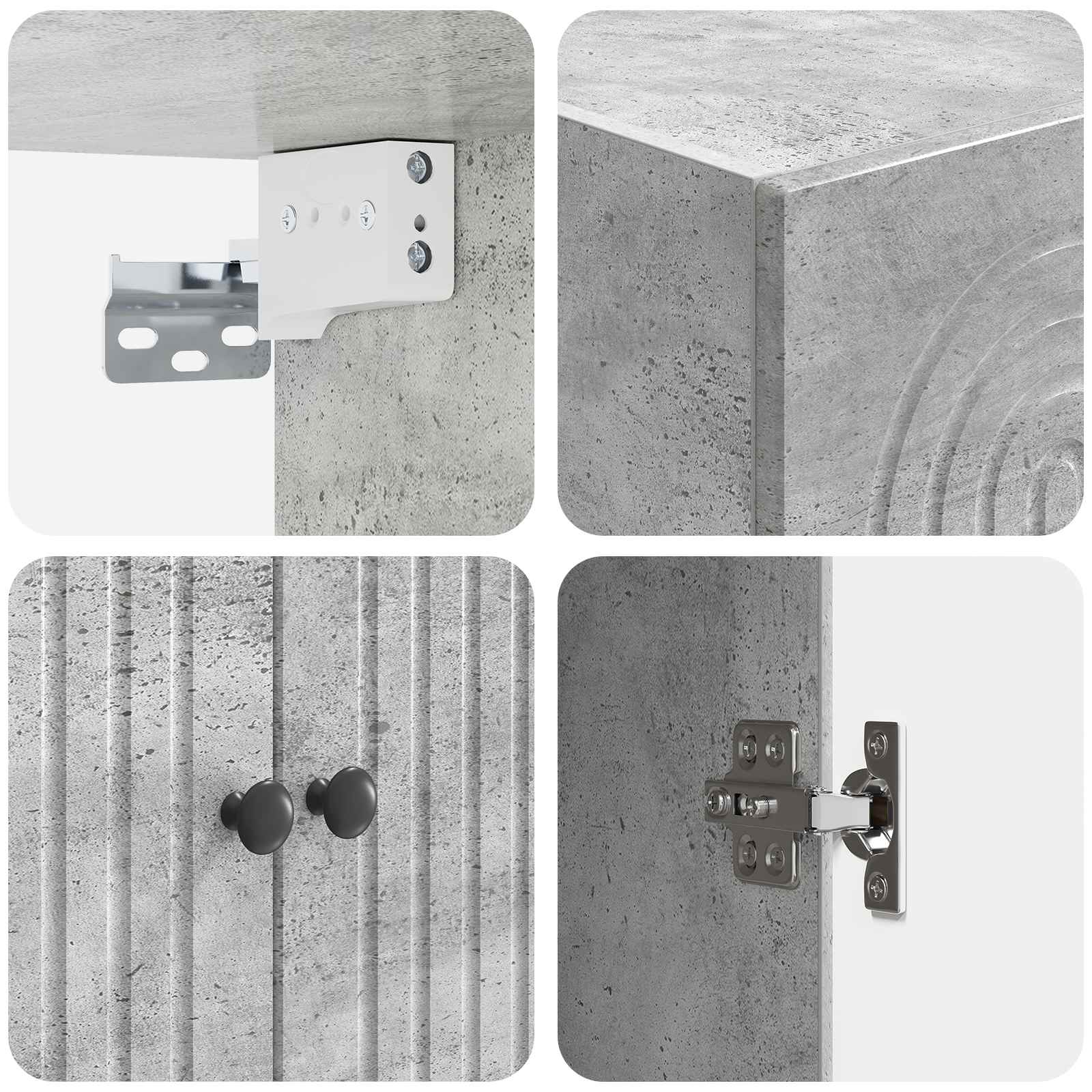 Mobiletto a muro Grigio Cemento 59 x 31 x 60 cm | homemem39