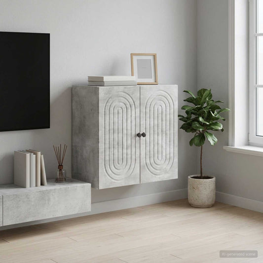 Mobiletto a muro Grigio Cemento 59 x 31 x 60 cm