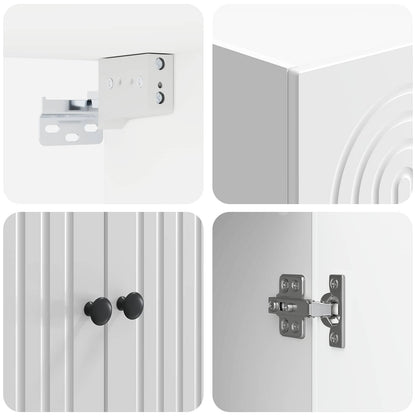 Mobiletto a muro Bianco Lucido 59 x 31 x 60 cm | homemem39