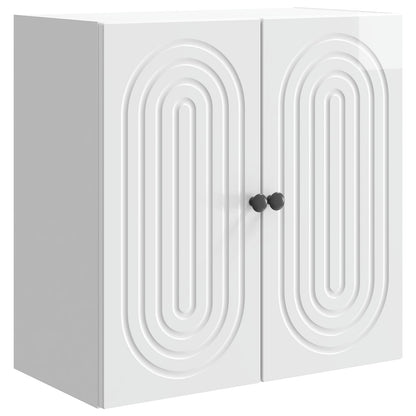 Mobiletto a muro Bianco Lucido 59 x 31 x 60 cm | homemem39