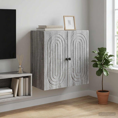 Mobiletto a muro Sonoma grigio 59 x 31 x 60 cm | homemem39