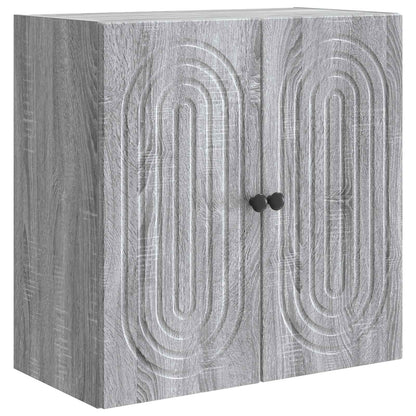 Mobiletto a muro Sonoma grigio 59 x 31 x 60 cm