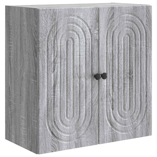 Mobiletto a muro Sonoma grigio 59 x 31 x 60 cm