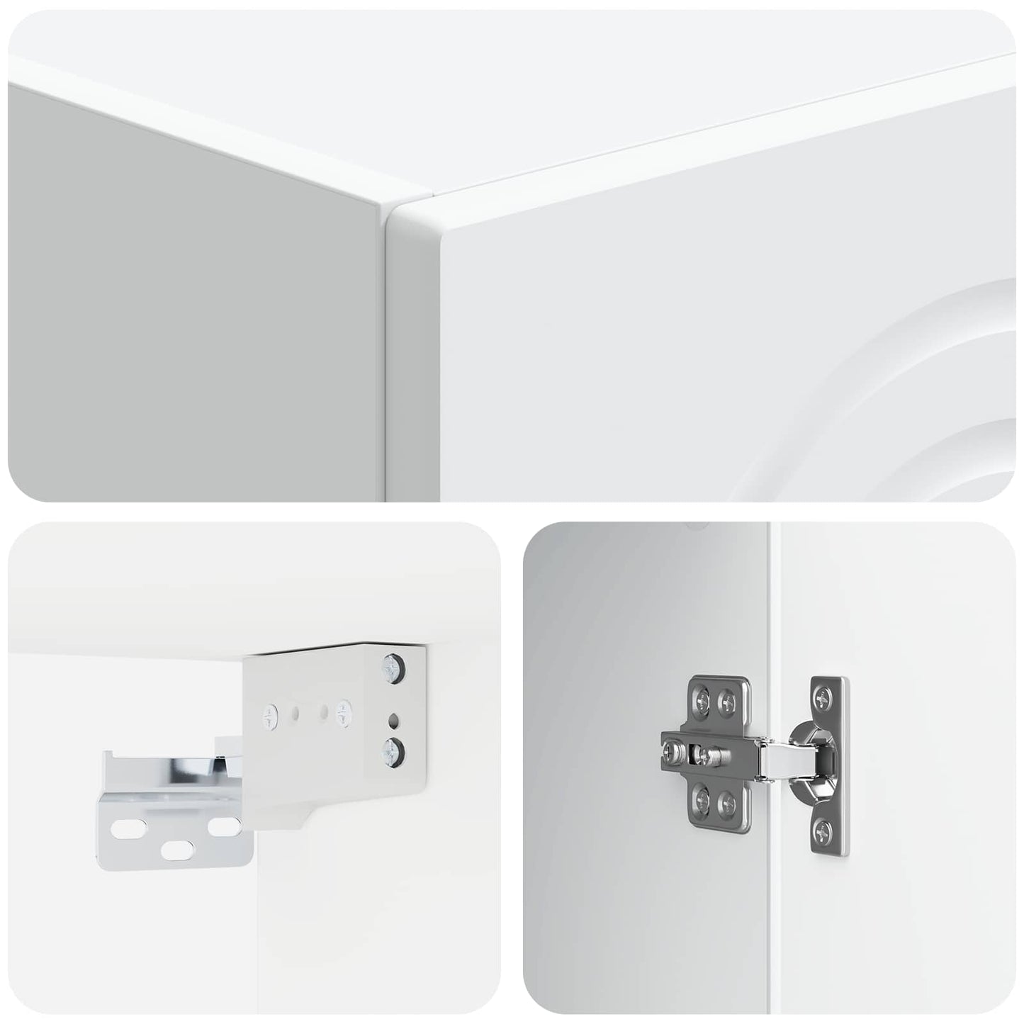 Mobiletto a muro Bianco 33 x 34,5 x 90 cm Legno ingegnerizzato | homemem39
