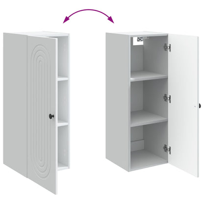 Mobiletto a muro Bianco 33 x 34,5 x 90 cm Legno ingegnerizzato | homemem39
