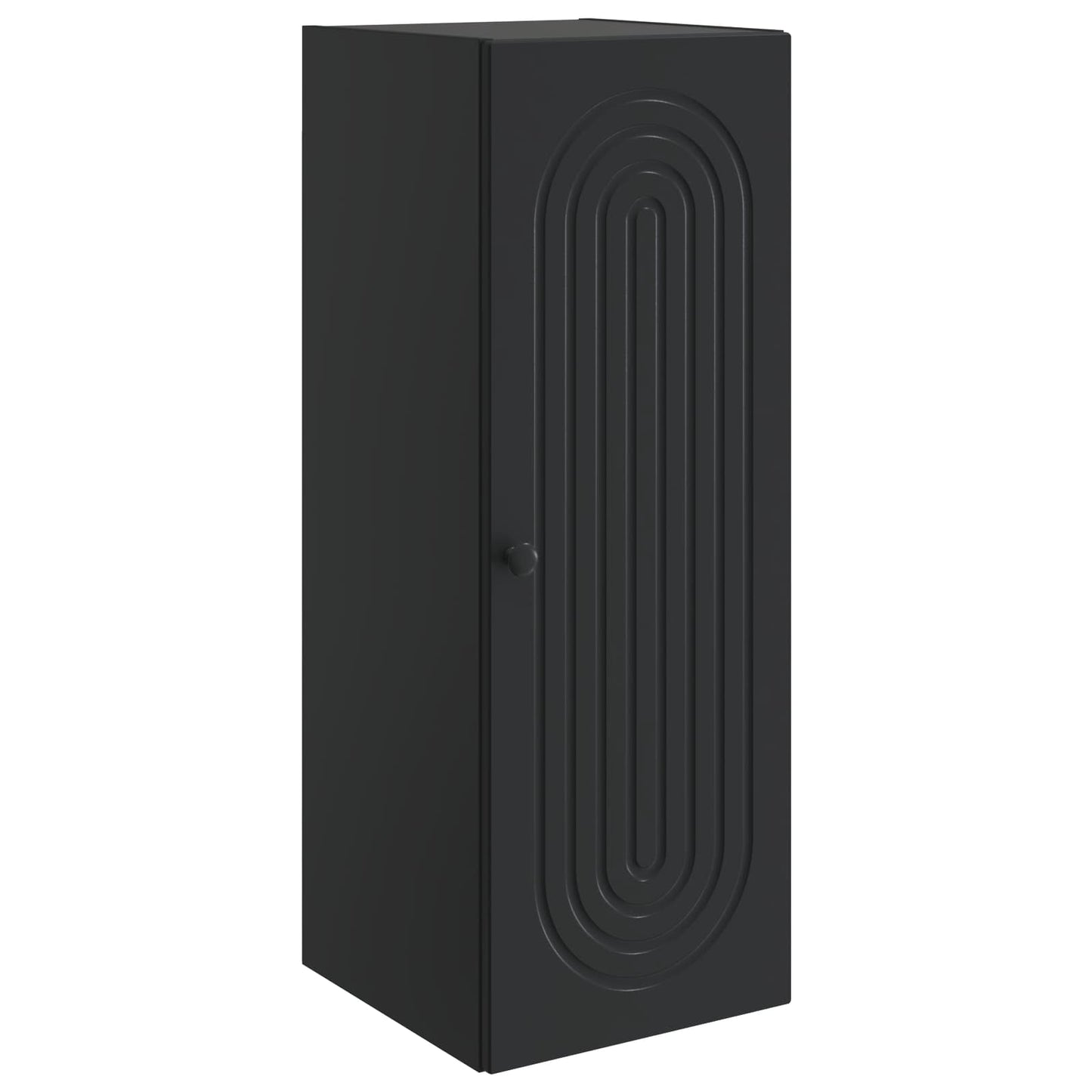 Mobiletto a muro Nero 33 x 34,5 x 90 cm Legno ingegnerizzato | homemem39
