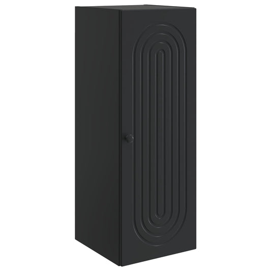 Mobiletto a muro Nero 33 x 34,5 x 90 cm Legno ingegnerizzato | homemem39