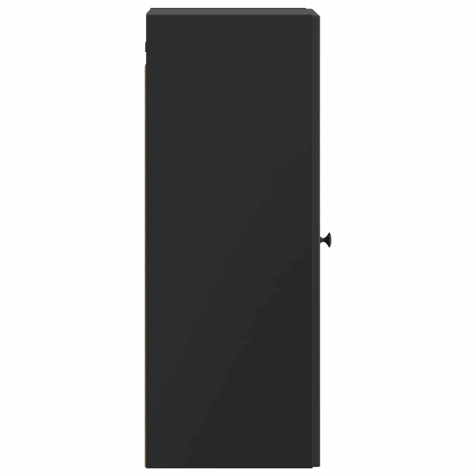 Mobiletto a muro Nero 33 x 34,5 x 90 cm Legno ingegnerizzato | homemem39