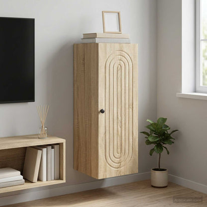 Mobiletto a muro Rovere Sonoma 33 x 34,5 x 90 cm | homemem39