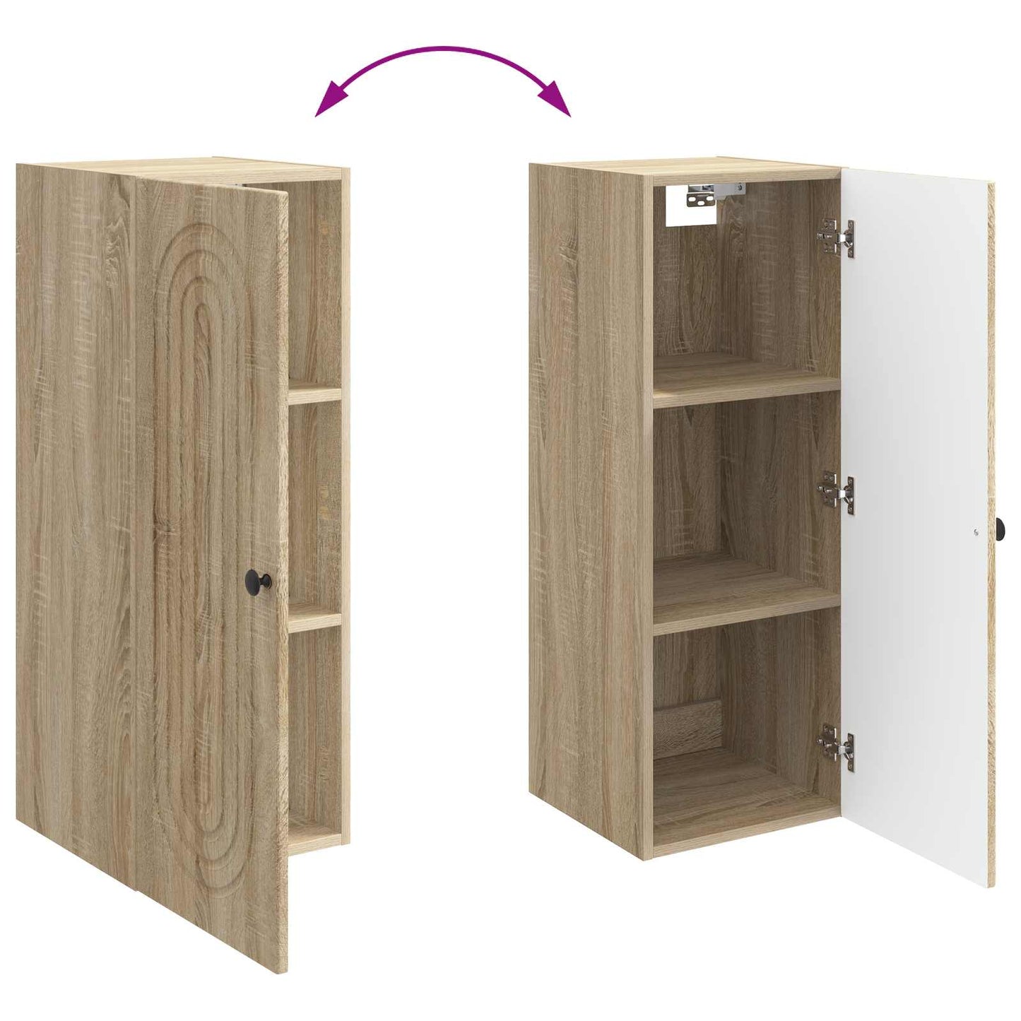 Mobiletto a muro Rovere Sonoma 33 x 34,5 x 90 cm | homemem39