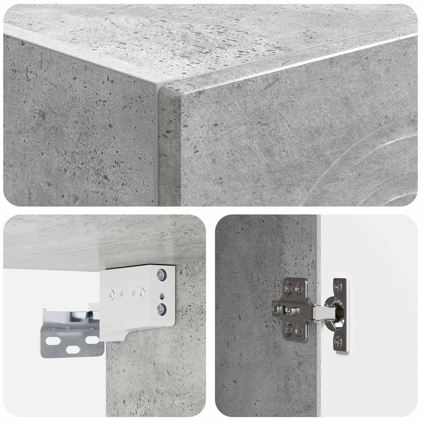 Mobiletto a muro Grigio Cemento 33 x 34,5 x 90 cm | homemem39