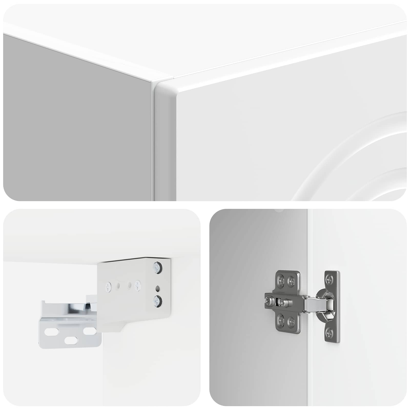 Mobiletto a muro Bianco Lucido 33 x 34,5 x 90 cm | homemem39