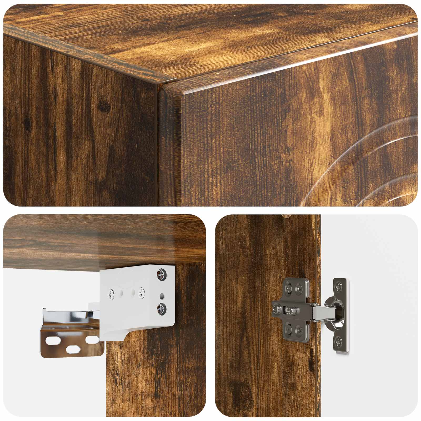 Mobiletto a muro Rovere Fumo 33 x 34,5 x 90 cm | homemem39