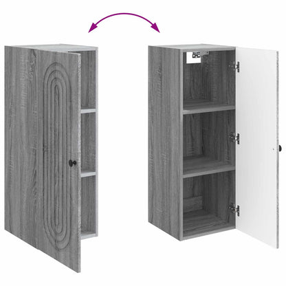 Mobiletto a muro Sonoma grigio 33 x 34,5 x 90 cm | homemem39