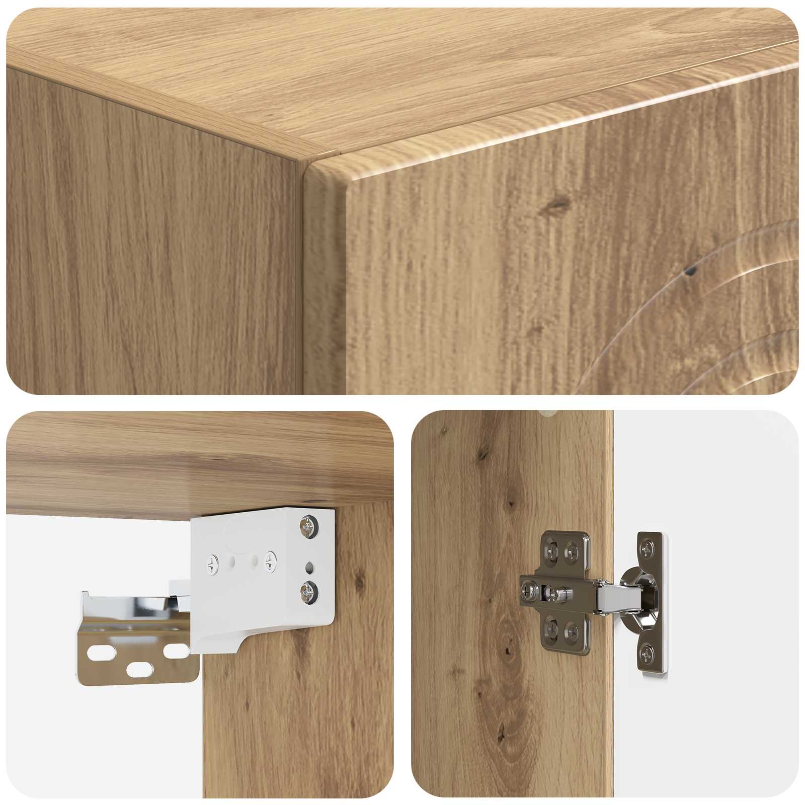 Mobiletto a muro Rovere Artigianale 33 x 34,5 x 90 cm | homemem39