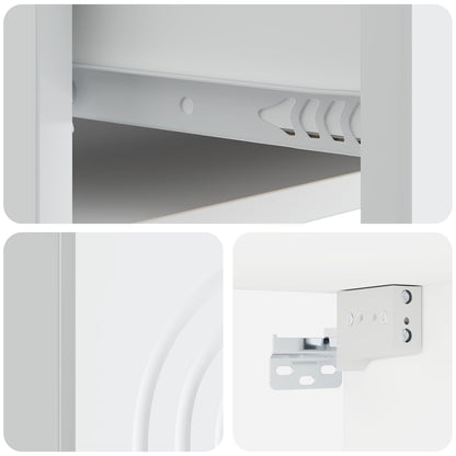 Mobiletto da notte a muro 2 pcs Bianco 33 x 34,5 x 20 cm | homemem39