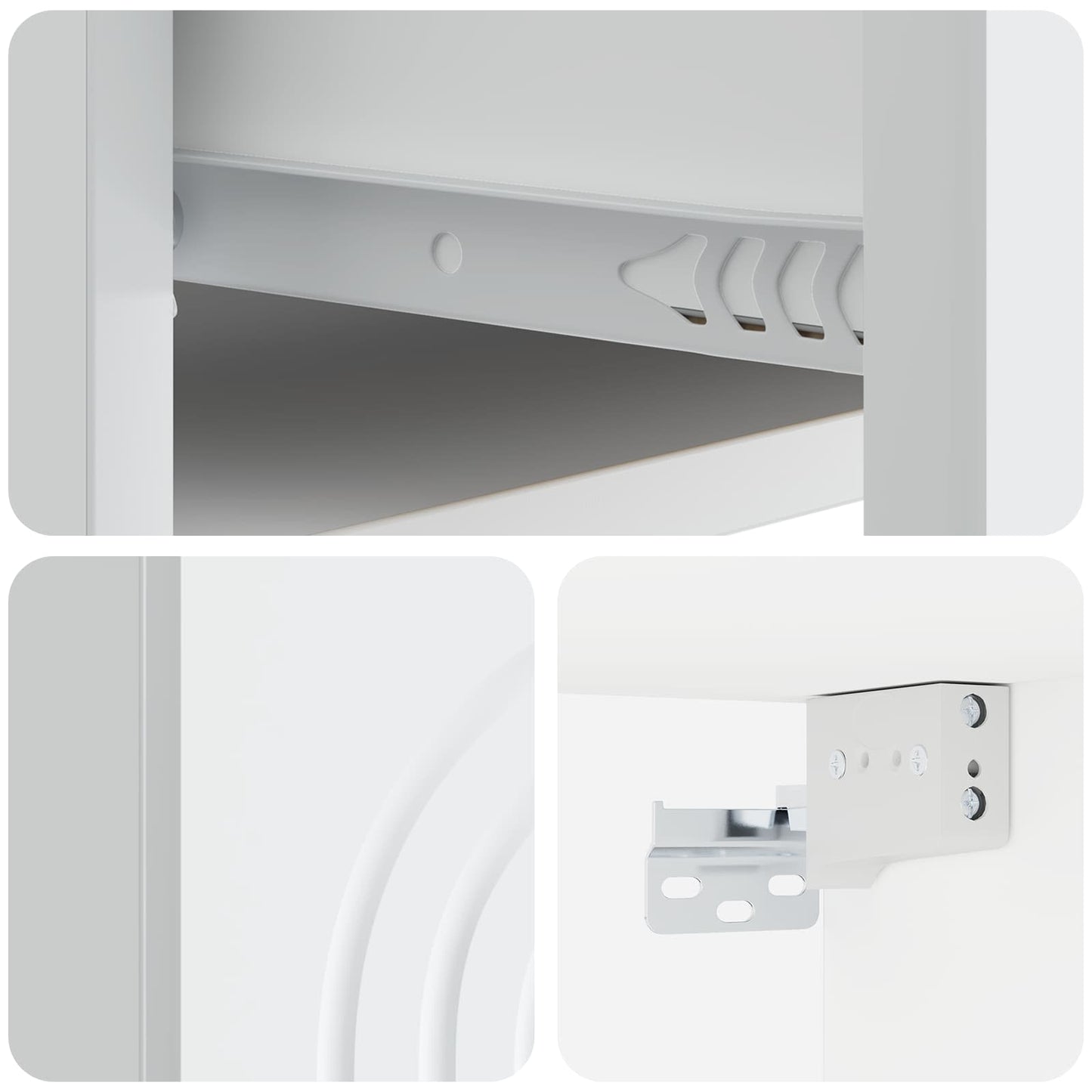 Mobiletto da notte a muro 2 pcs Bianco 33 x 34,5 x 20 cm