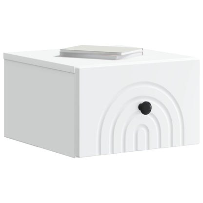 Mobiletto da notte a muro 2 pcs Bianco 33 x 34,5 x 20 cm