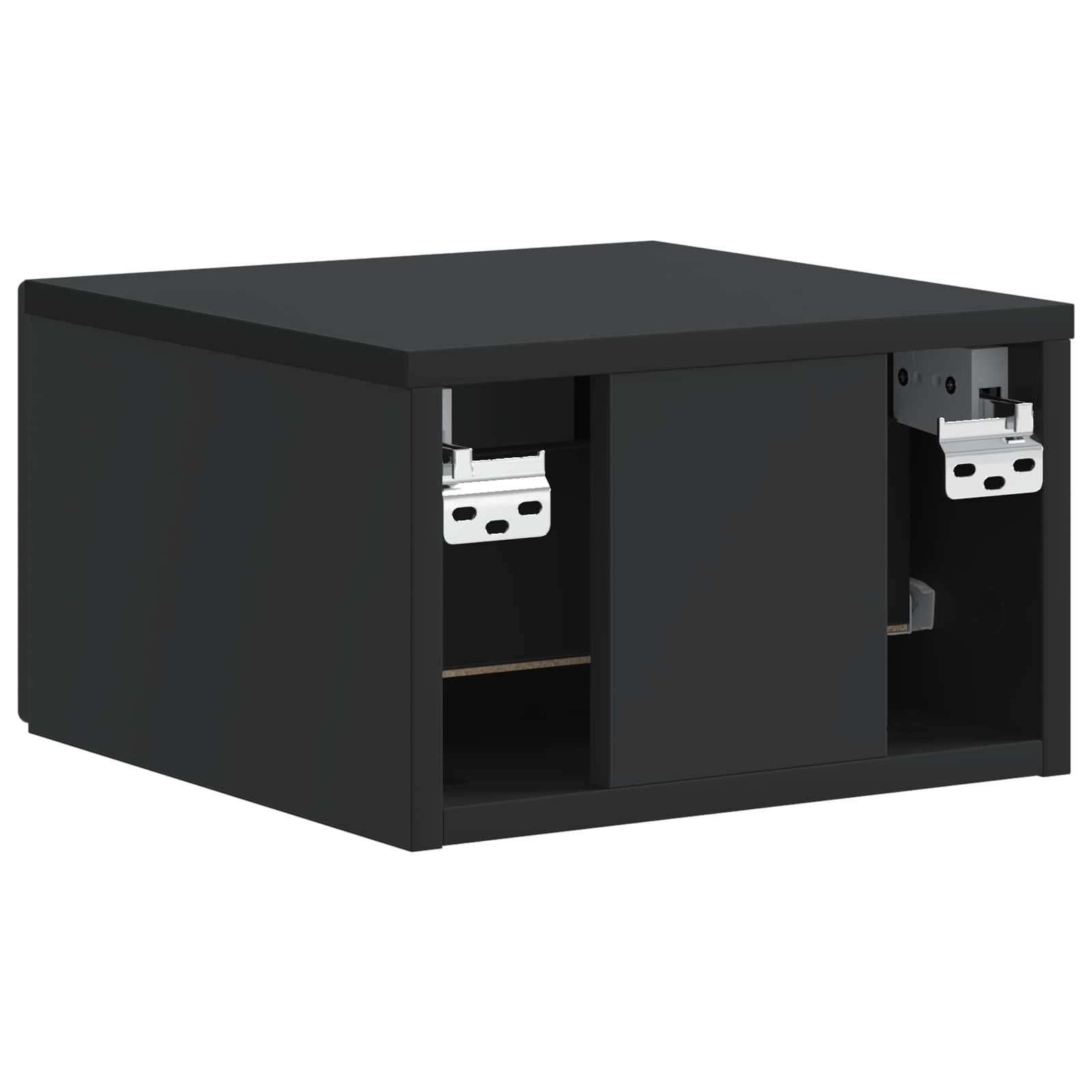 Mobiletto da notte a muro con cassetto Nero 33 x 34,5 x 20 cm | homemem39