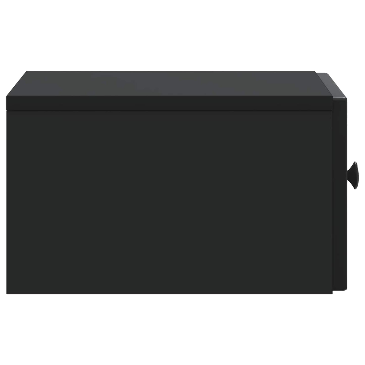 Mobiletto da notte a muro con cassetto Nero 33 x 34,5 x 20 cm