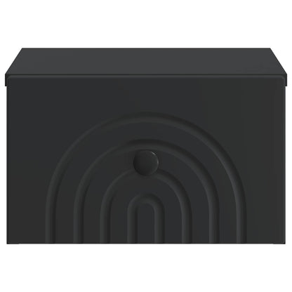 Mobiletto da notte a muro 2 pcs Nero 33 x 34,5 x 20 cm