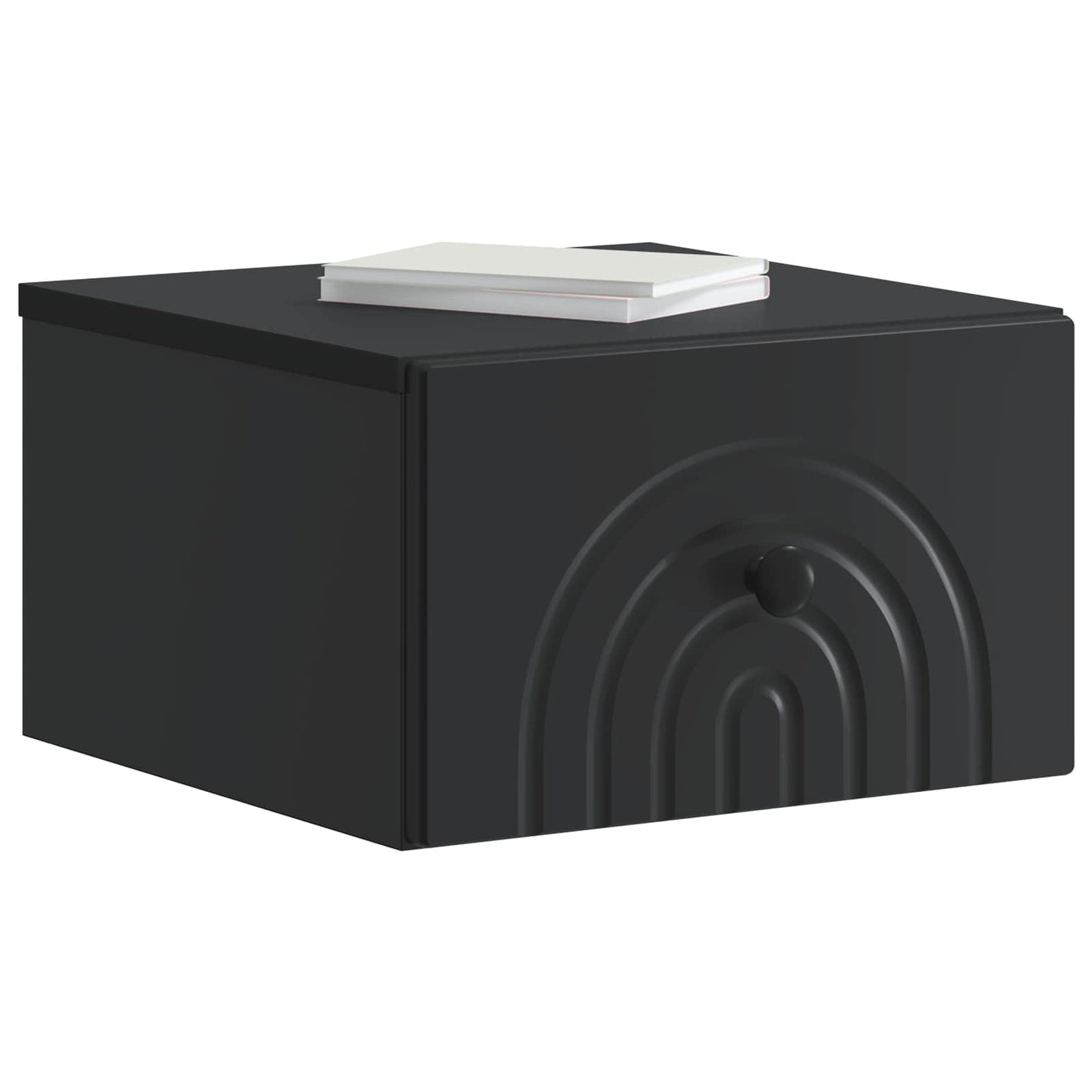 Mobiletto da notte a muro 2 pcs Nero 33 x 34,5 x 20 cm | homemem39