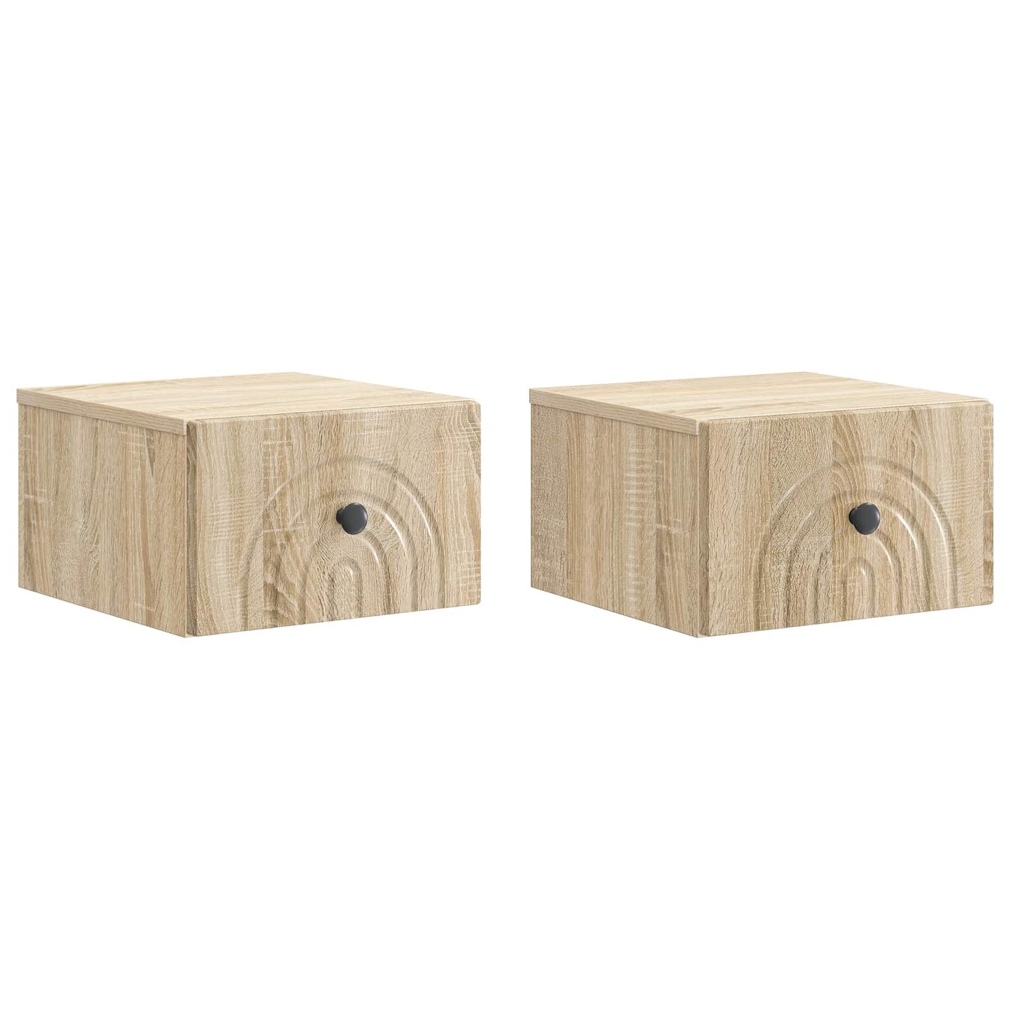 Mobiletto da notte a muro 2 pcs Rovere Sonoma 33 x 34,5 x 20 cm | homemem39