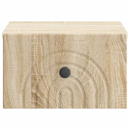 Mobiletto da notte a muro 2 pcs Rovere Sonoma 33 x 34,5 x 20 cm | homemem39